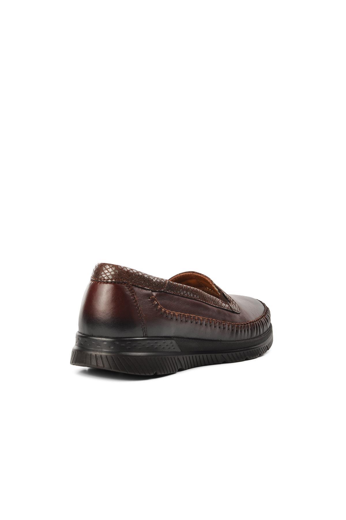 29423 Laden Kahve Hakiki Deri Kadın Günlük Ayakkabı - Görsel 5