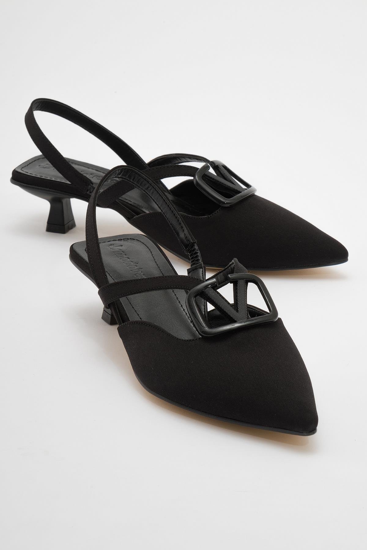 Kadın Topuklu Sandalet SİYAH ZRA - Görsel 2