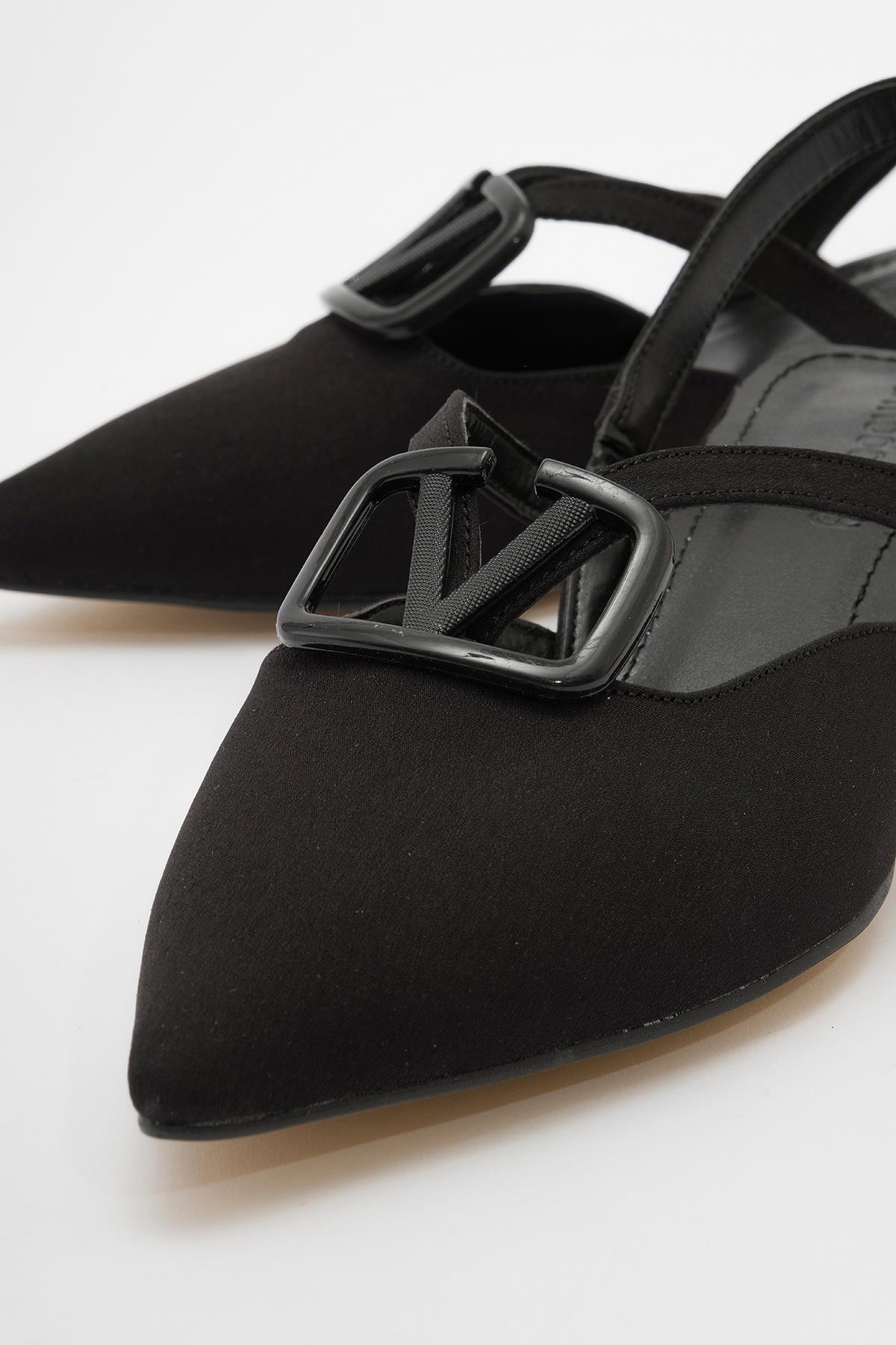 Kadın Topuklu Sandalet SİYAH ZRA - Görsel 4