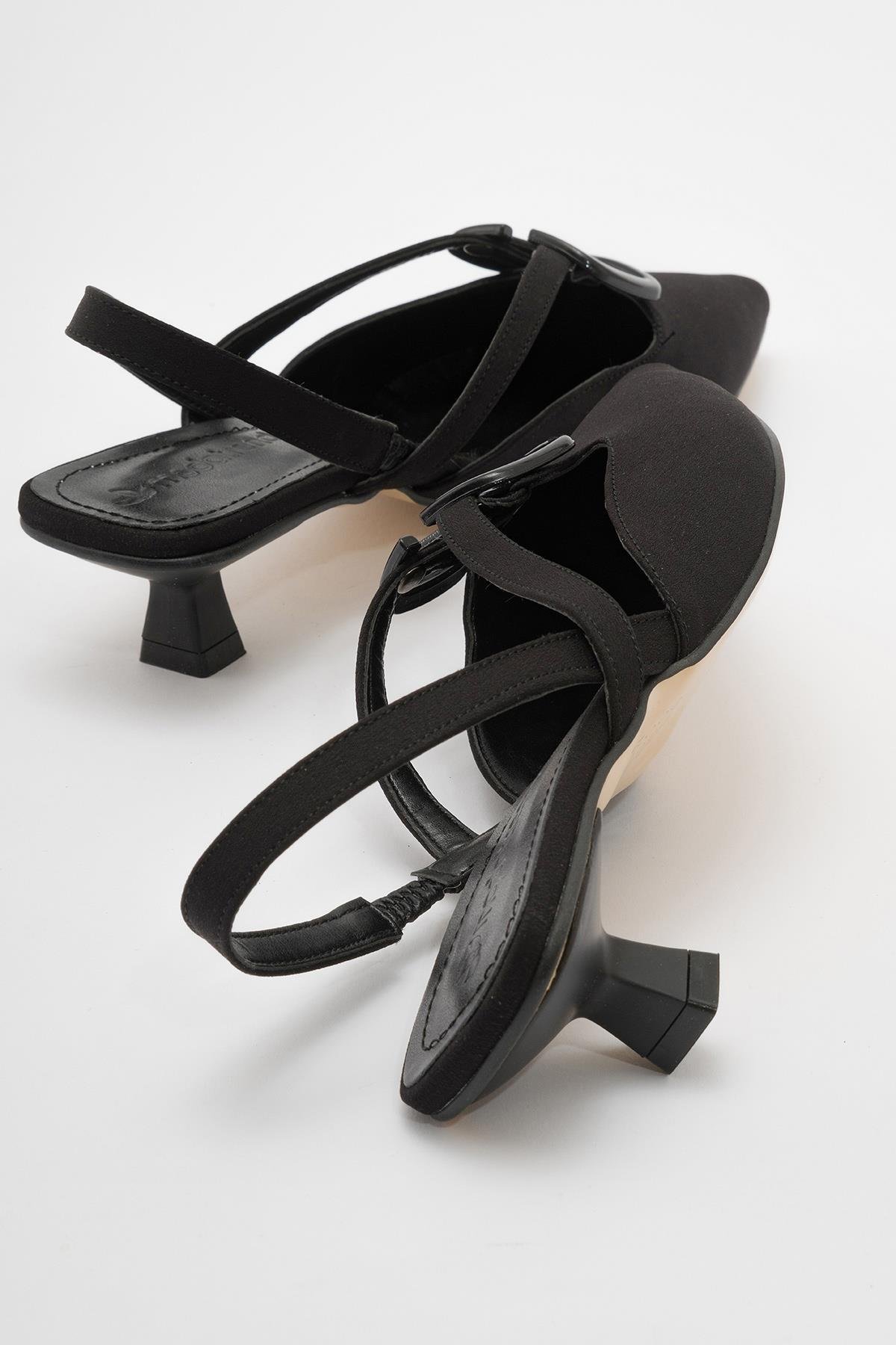 Kadın Topuklu Sandalet SİYAH ZRA - Görsel 5