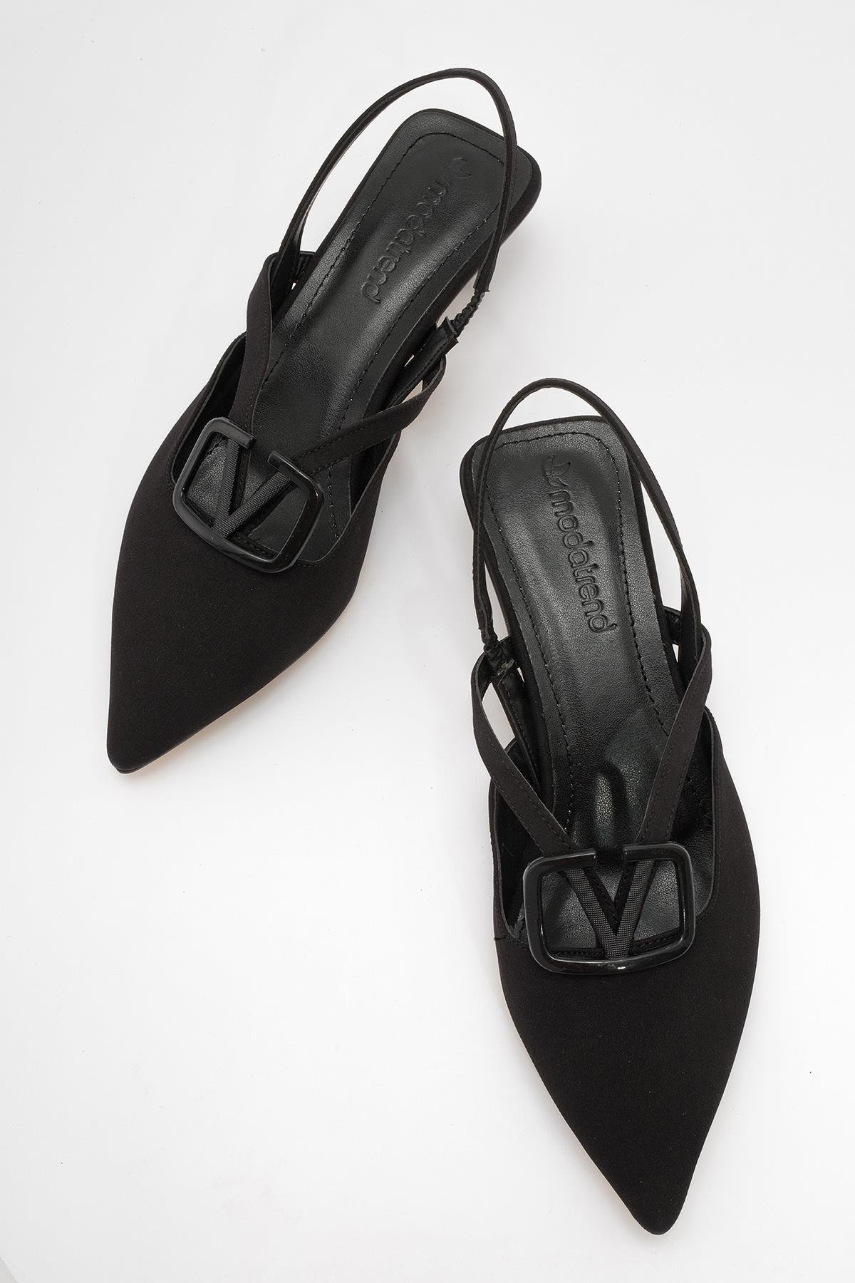 Kadın Topuklu Sandalet SİYAH ZRA - Görsel 6