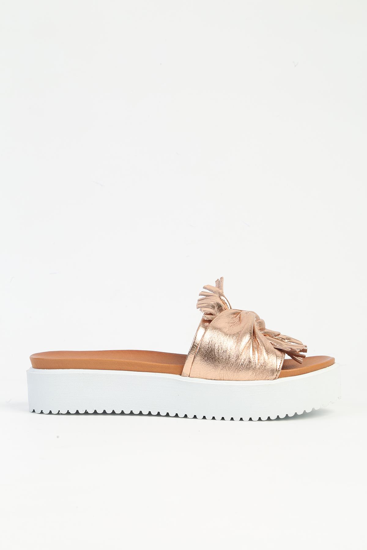 Rose Kadın Deri Terlik PCK-5018 - Görsel 2