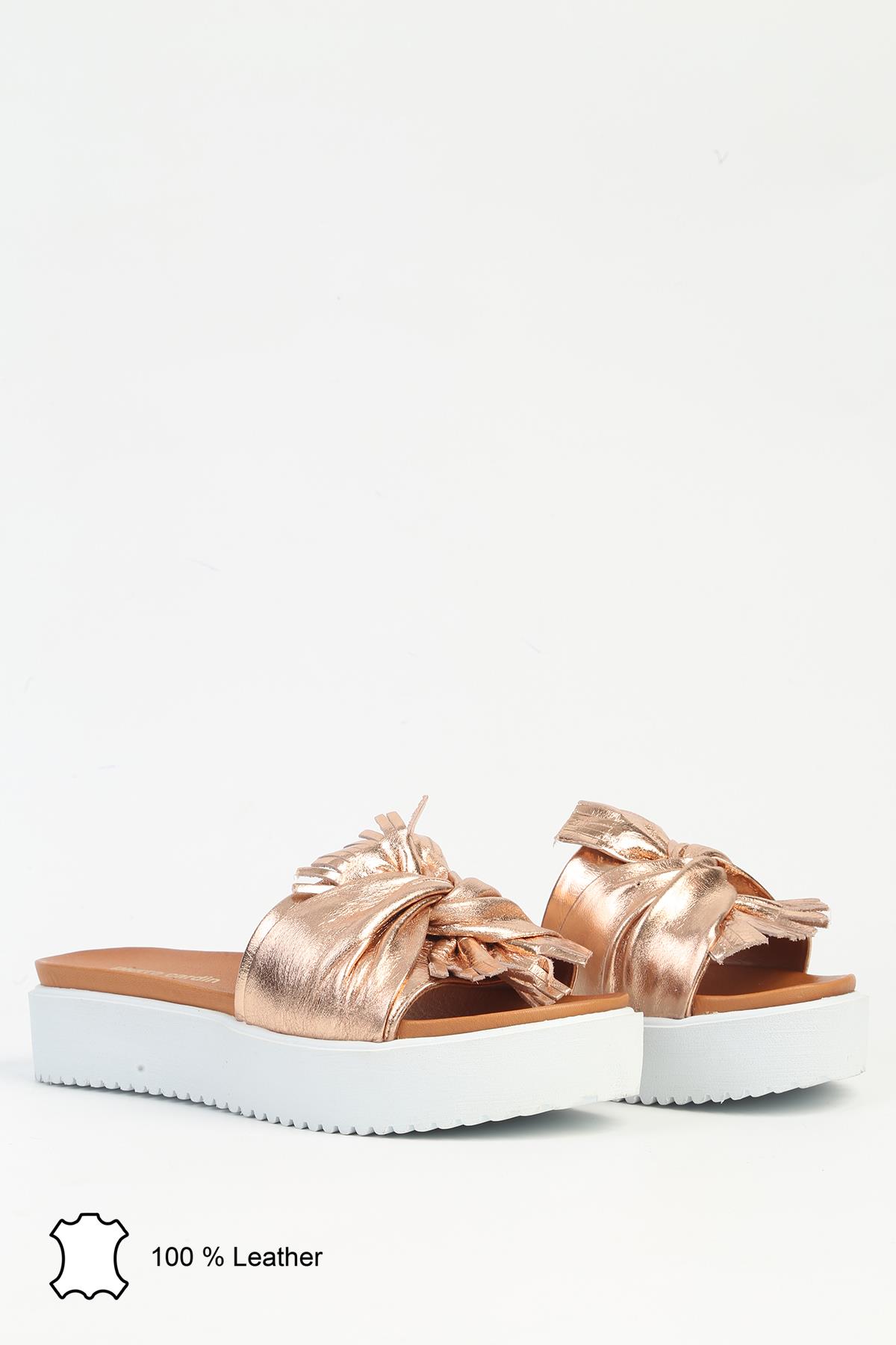 Rose Kadın Deri Terlik PCK-5018 - Görsel 3