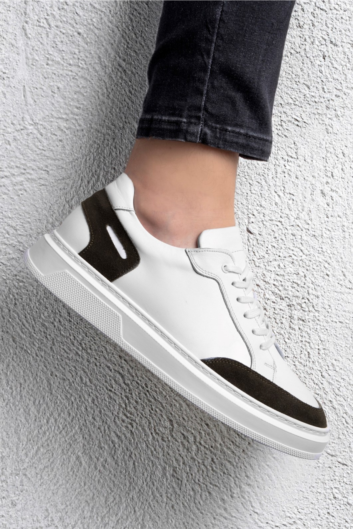 Tarona Erkek Hakiki Deri Sneaker, Bağcıklı Sneaker, Hakiki Deri Sneaker, Erkek Sneaker - Görsel 6