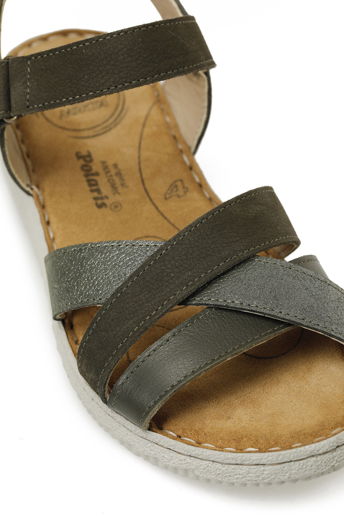 105502.Z5FX Haki Kadın Comfort Sandalet - Görsel 8