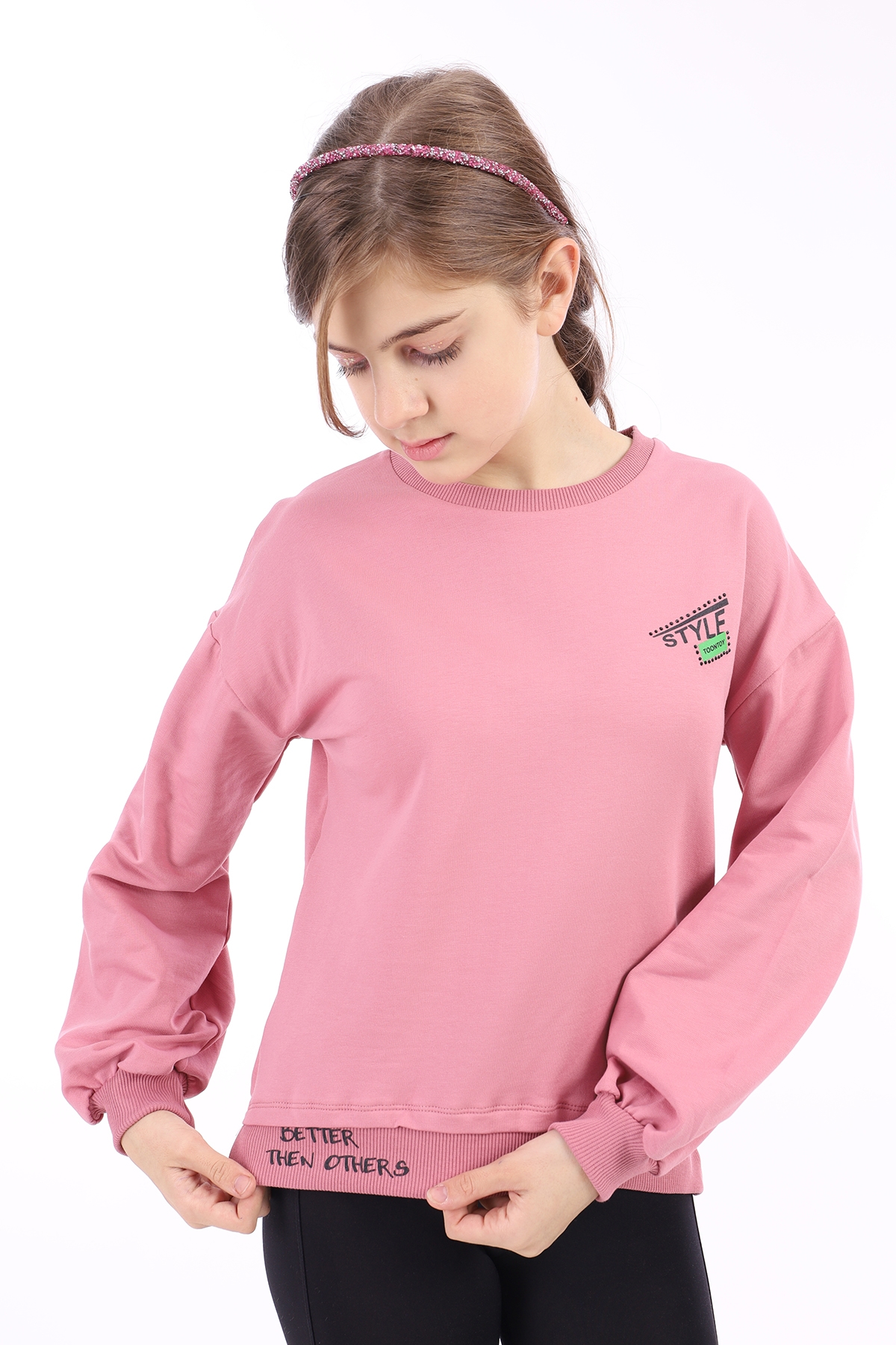 Toontoy Kız Çocuk Baskılı Sweatshirt