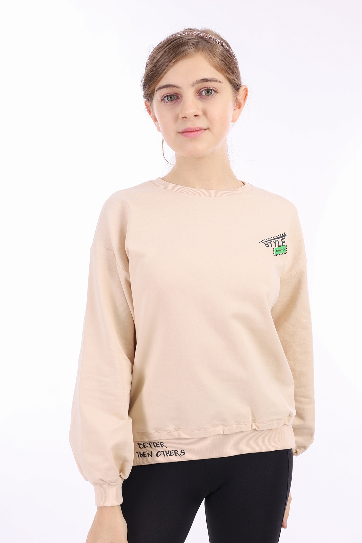 Toontoy Kız Çocuk Baskılı Sweatshirt