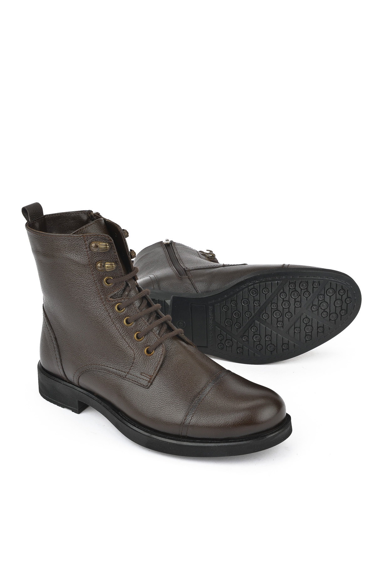 Erkek Hakiki Deri Bot 14319Z7019 Kahve - Görsel 5
