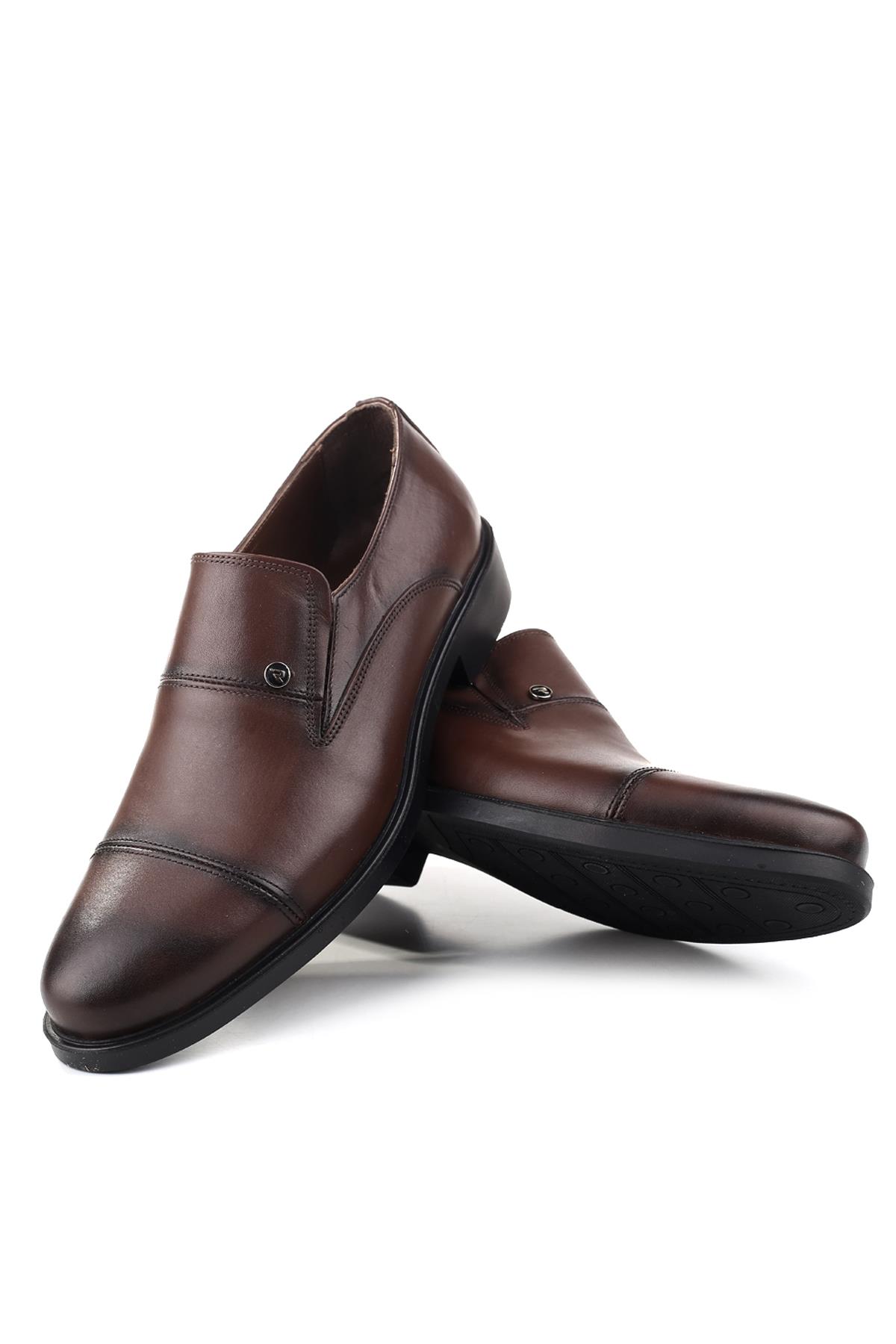 1491 Erkek Hakiki Deri Bağcıksız Klasik Ayakkabı - Görsel 4