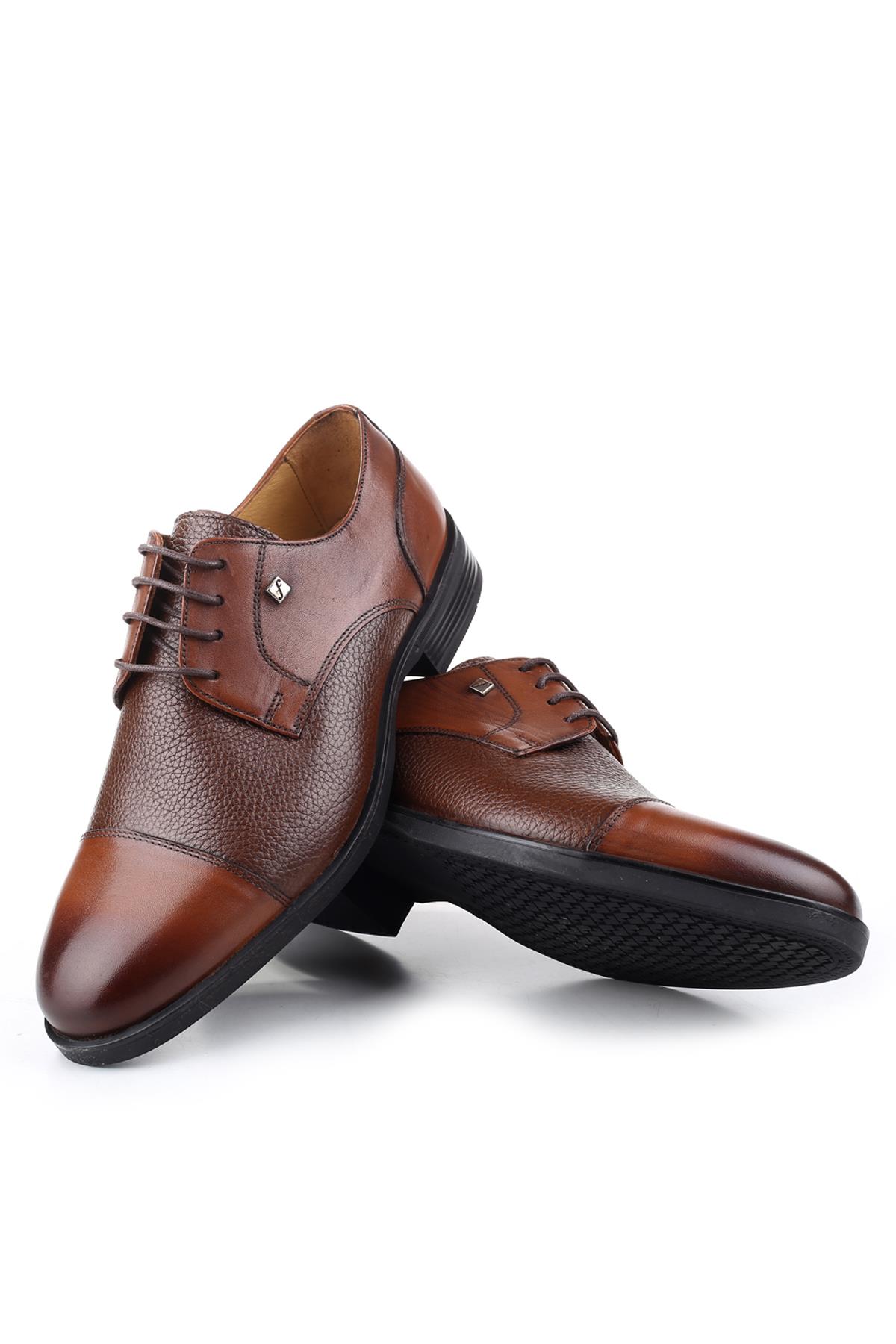3129 Hakiki Deri Bağcıklı Klasik Erkek Ayakkabı - Görsel 4