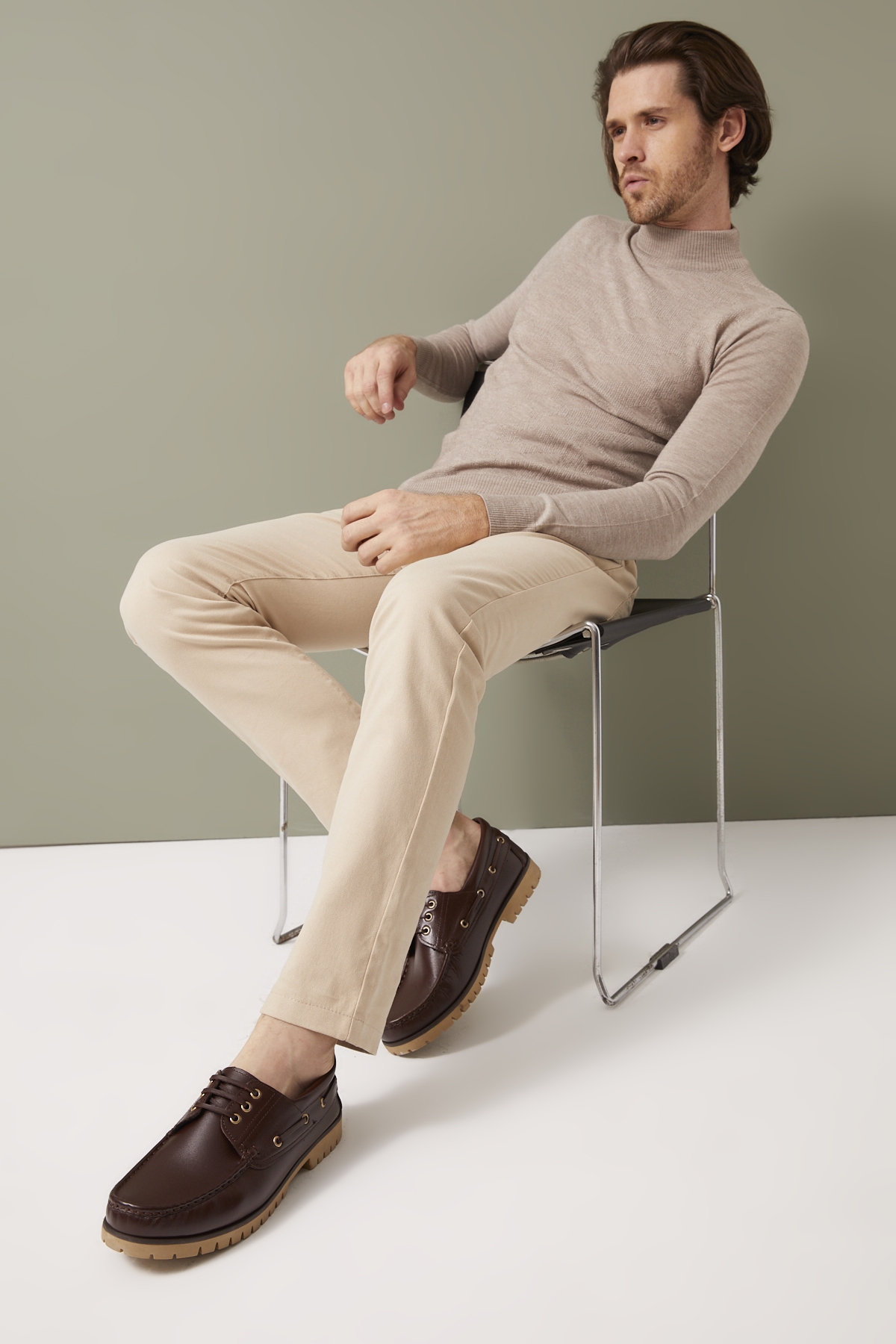 , Erkek Hakiki Deri Ayakkabı 113984 K03 KAHVE - Görsel 2