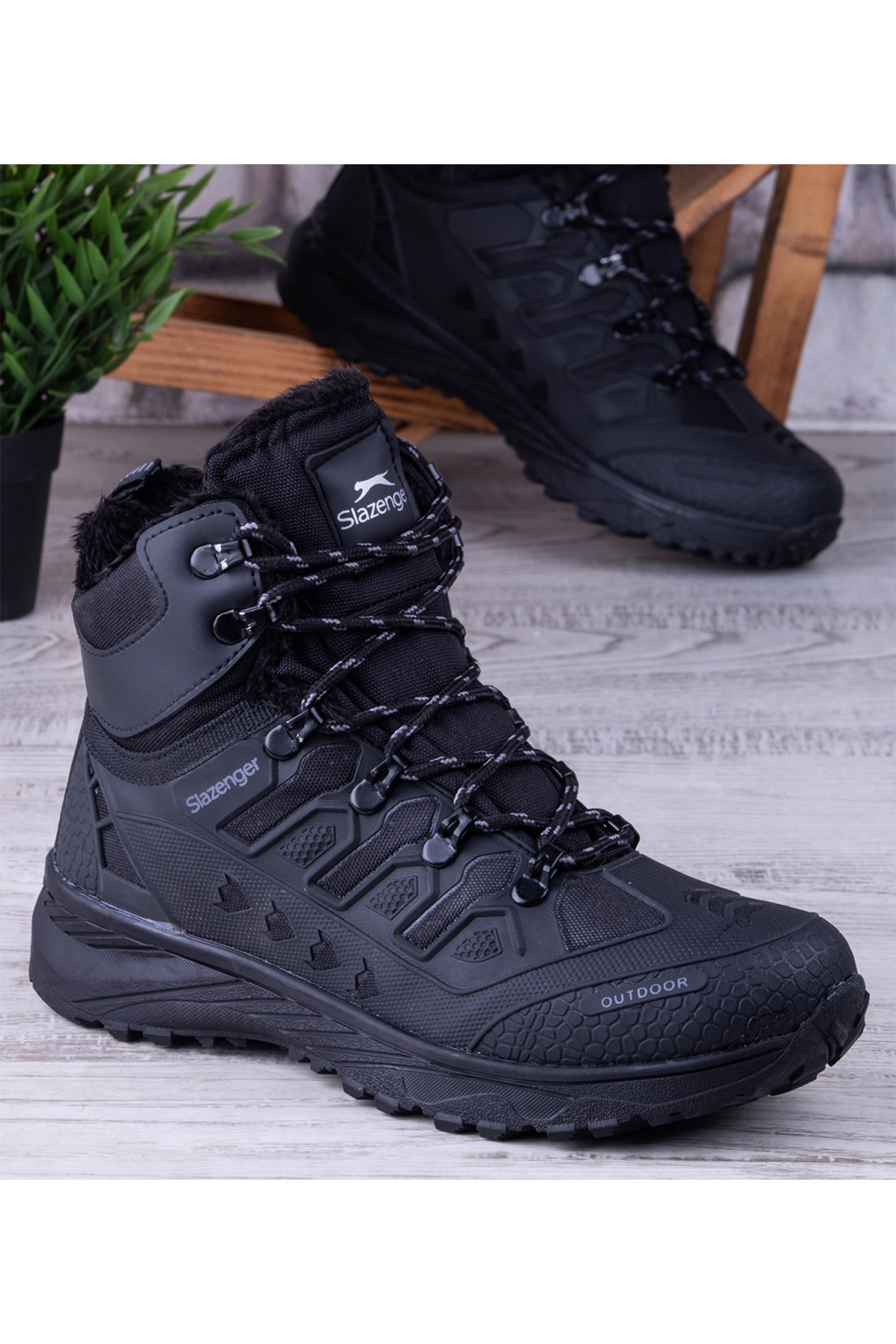 4K Erkek Kışlık Bot Fermuarlı Bilek Üzeri Bot Siyah - Görsel 4