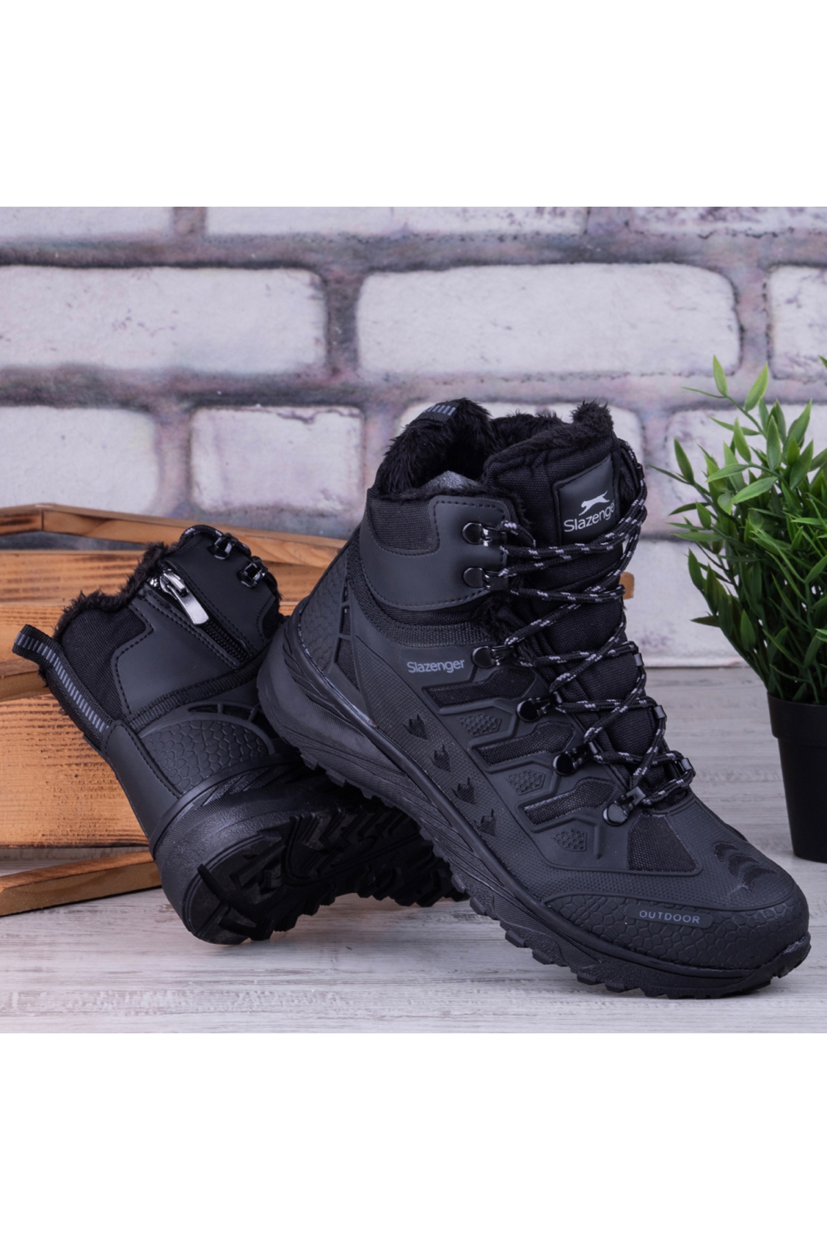 4K Erkek Kışlık Bot Fermuarlı Bilek Üzeri Bot Siyah - Görsel 5