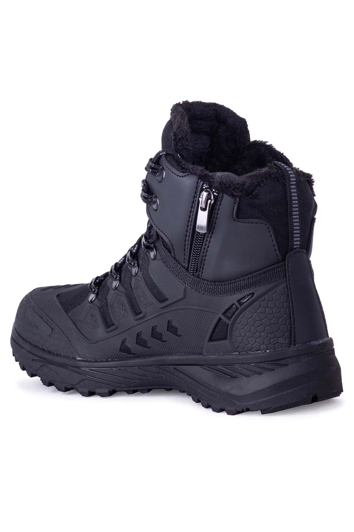 4K Erkek Kışlık Bot Fermuarlı Bilek Üzeri Bot Siyah - Görsel 7