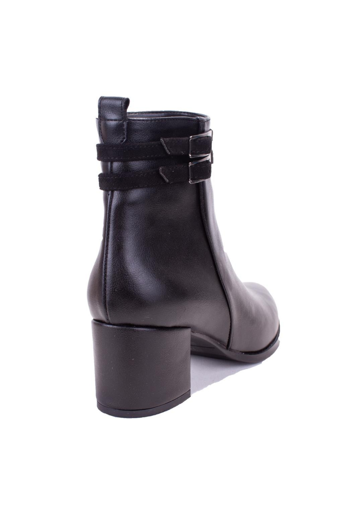 DZA07-928565 Siyah Klasik Topuklu Kadın Bot - Görsel 5