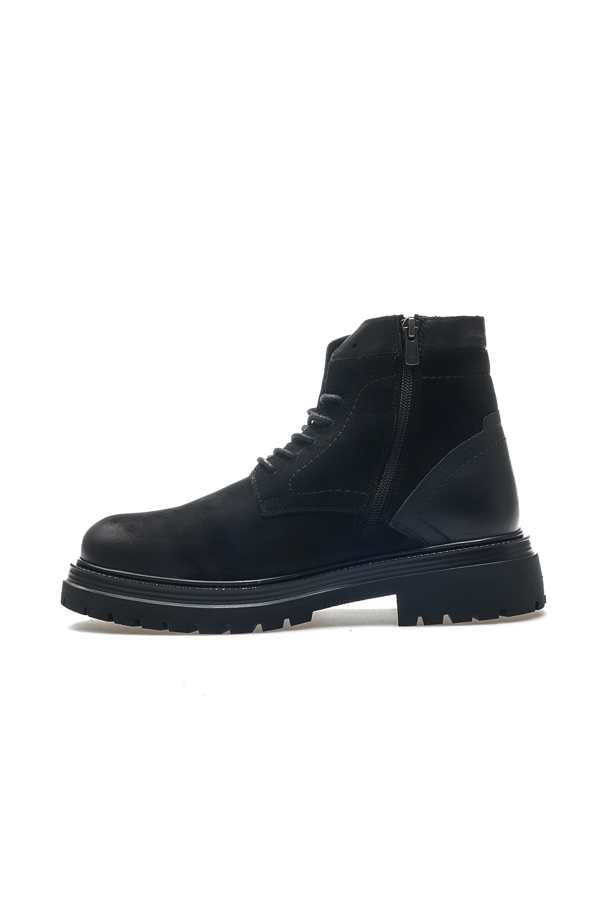 Erkek Hakiki Deri Casual Günlük Bot (40-44) 24k 77812 M Siyah Nubuk - Görsel 3