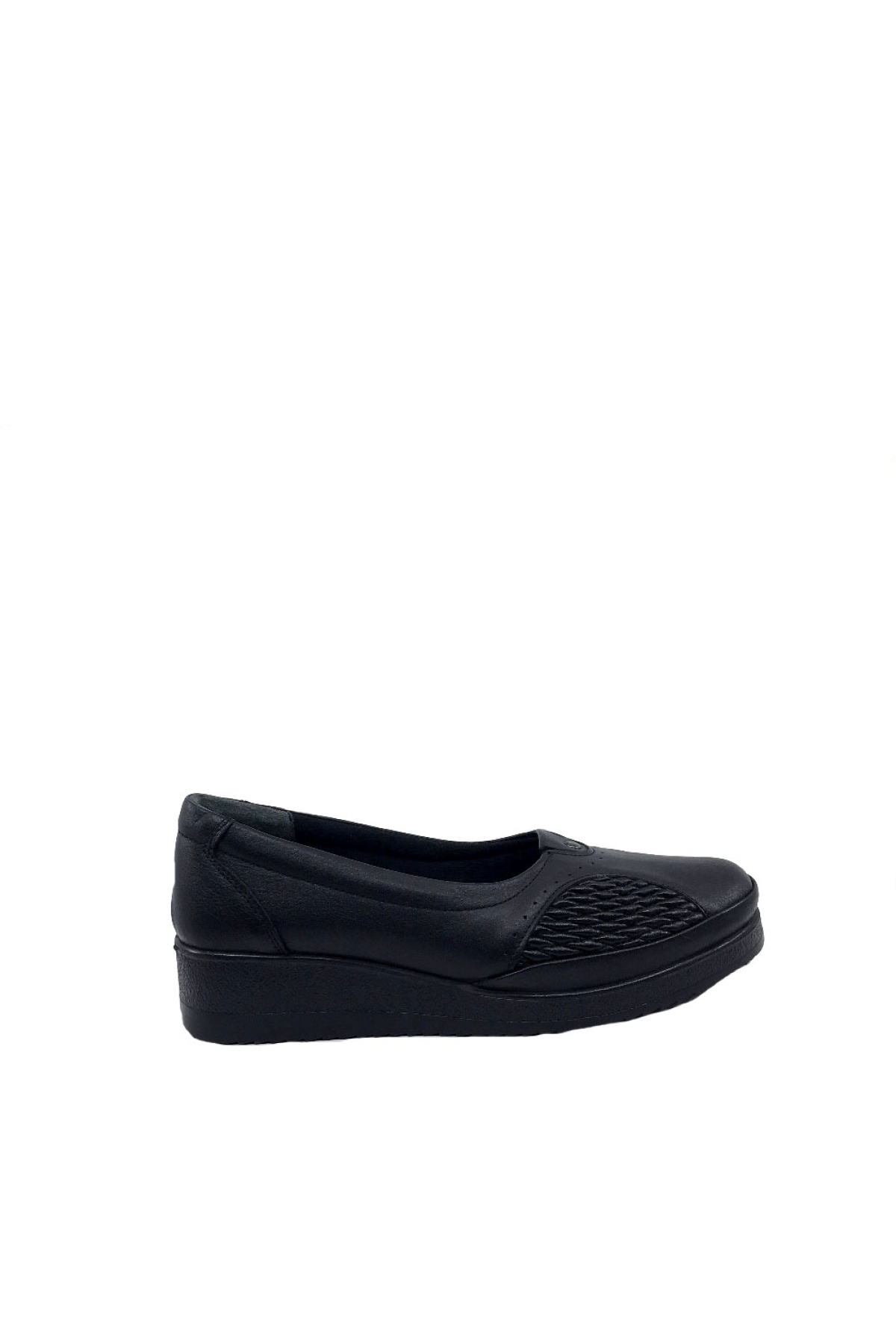410 Siyah Hakiki Deri Günlük Anne Ayakkabı - Görsel 2