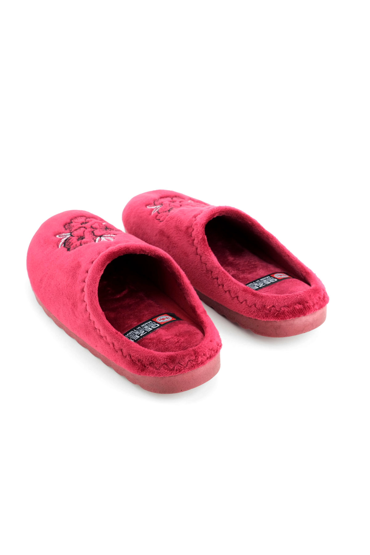 Kadın Kışlık Çiçek Desenli Ev Bahçe Gondol Terlik - Görsel 5