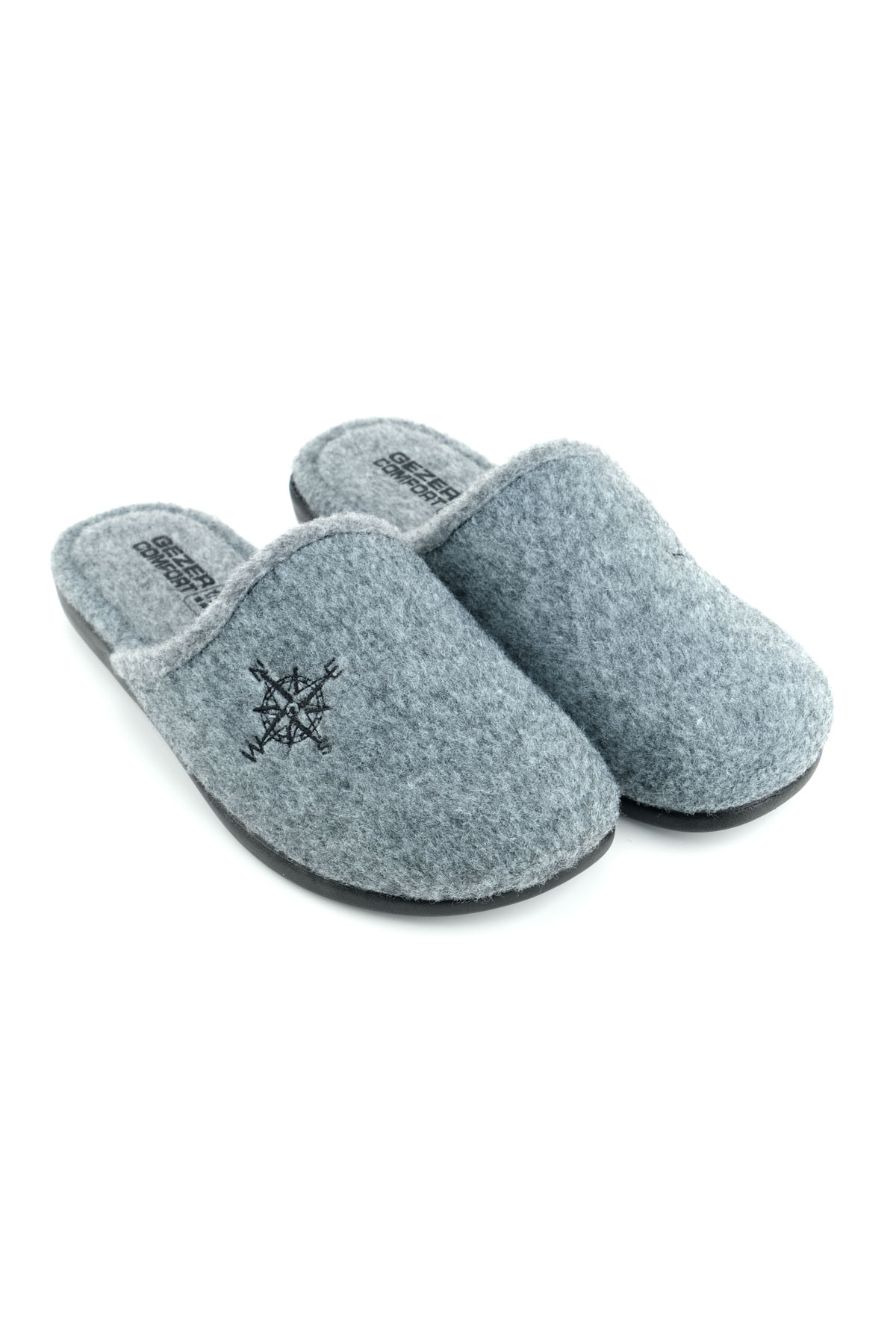 Kışlık Erkek Keçe Çıkarılabilir Taban Ev Bahçe Terlik - Görsel 4