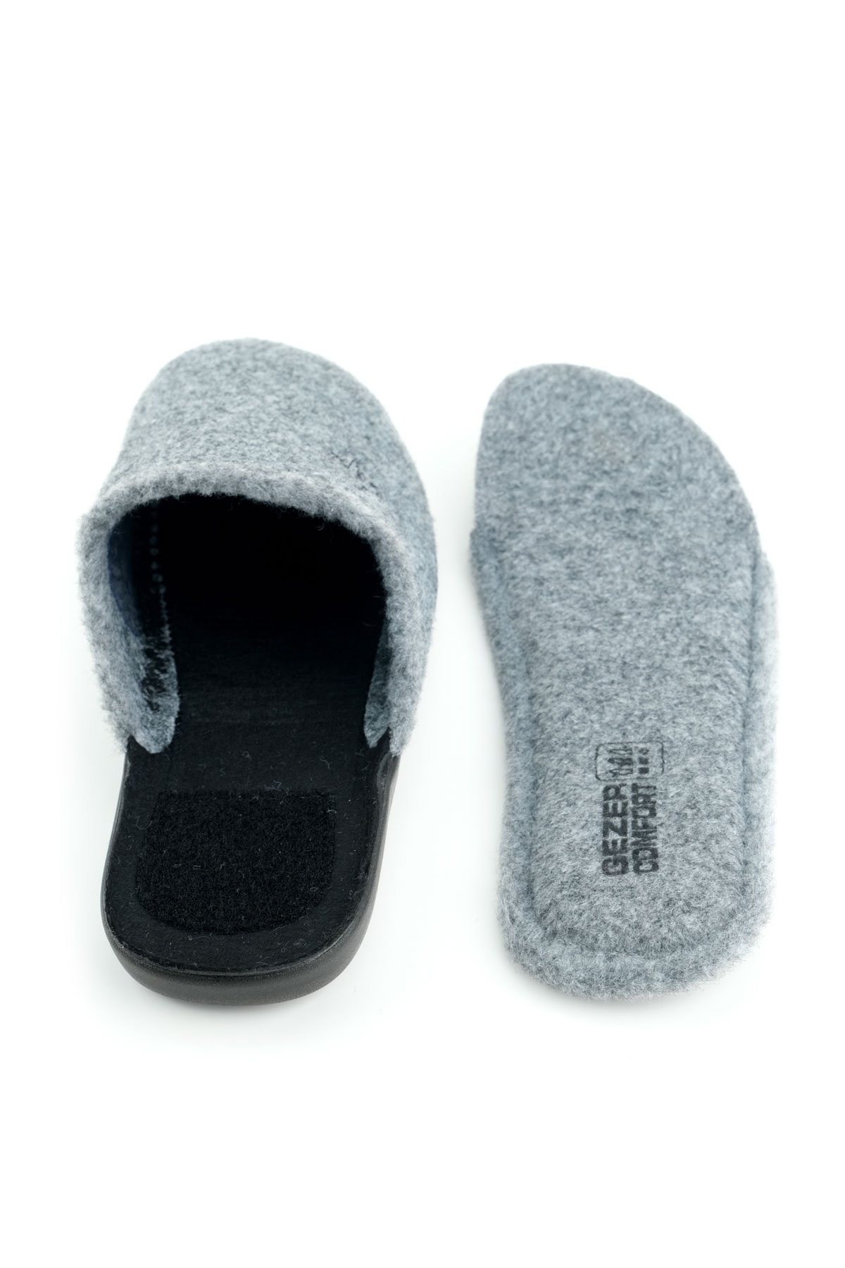 Kışlık Erkek Keçe Çıkarılabilir Taban Ev Bahçe Terlik - Görsel 7