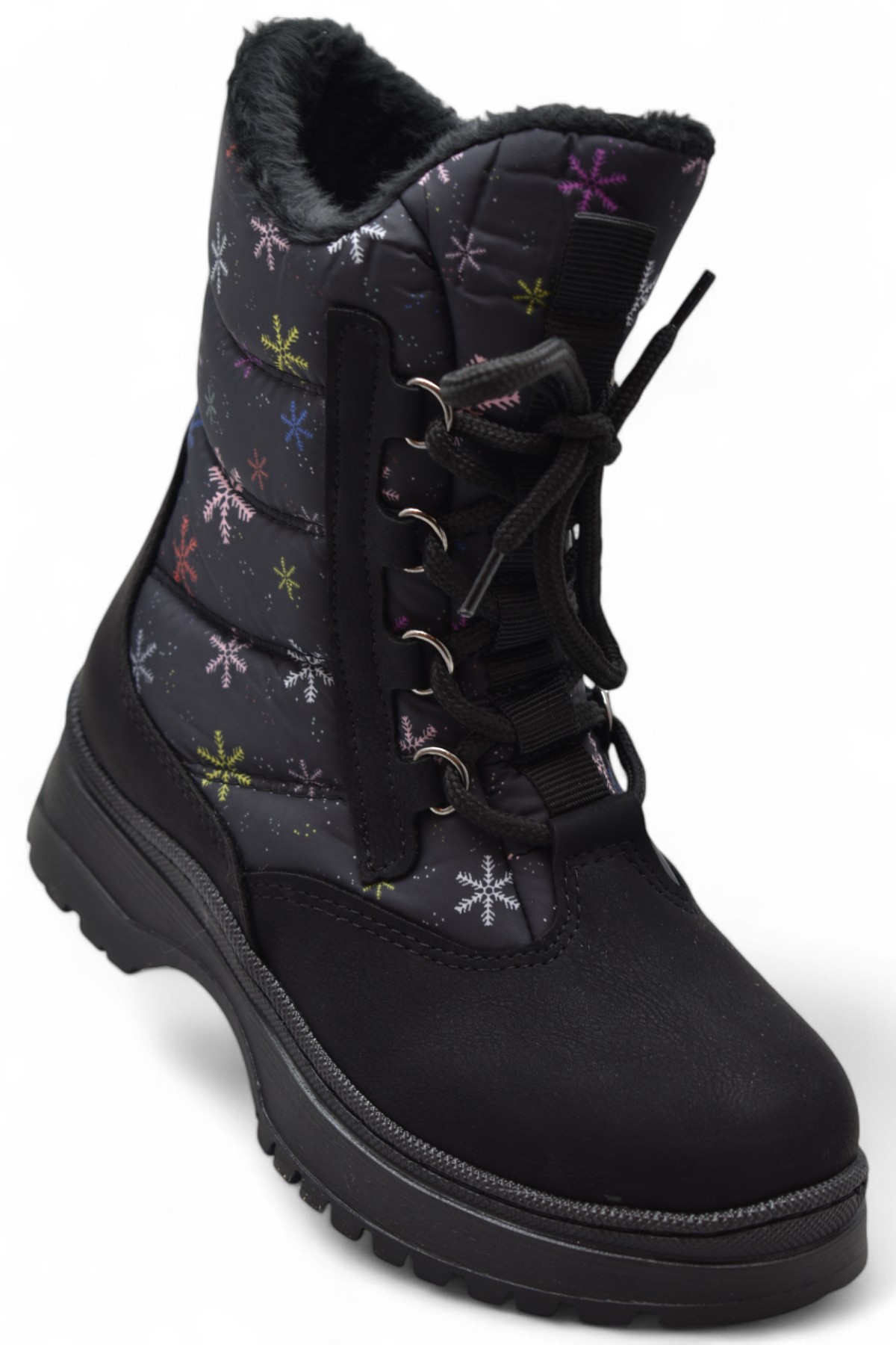 323 Ortopedik Fermuarlı Kız Çocuk Bot Ayakkabı İçi Yünlü Çocuk Kar Botu - Görsel 5