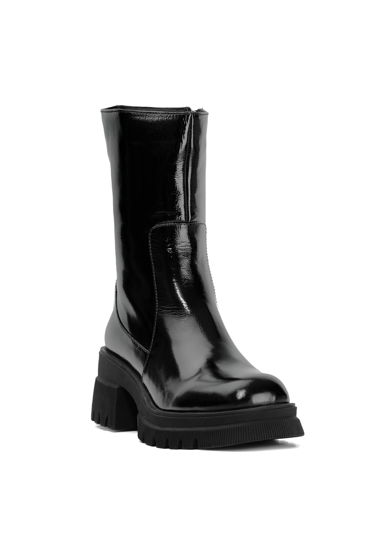 Elit DK2317 Kadın Hakiki Deri Topuklu Bot Siyah - Görsel 3
