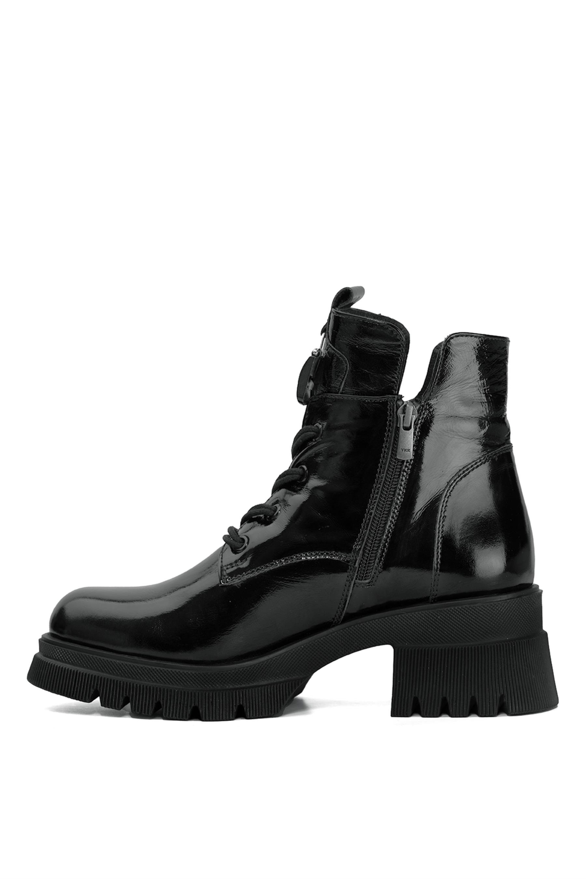 Elit DK2322 Kadın Hakiki Deri Topuklu Bot Siyah - Görsel 4