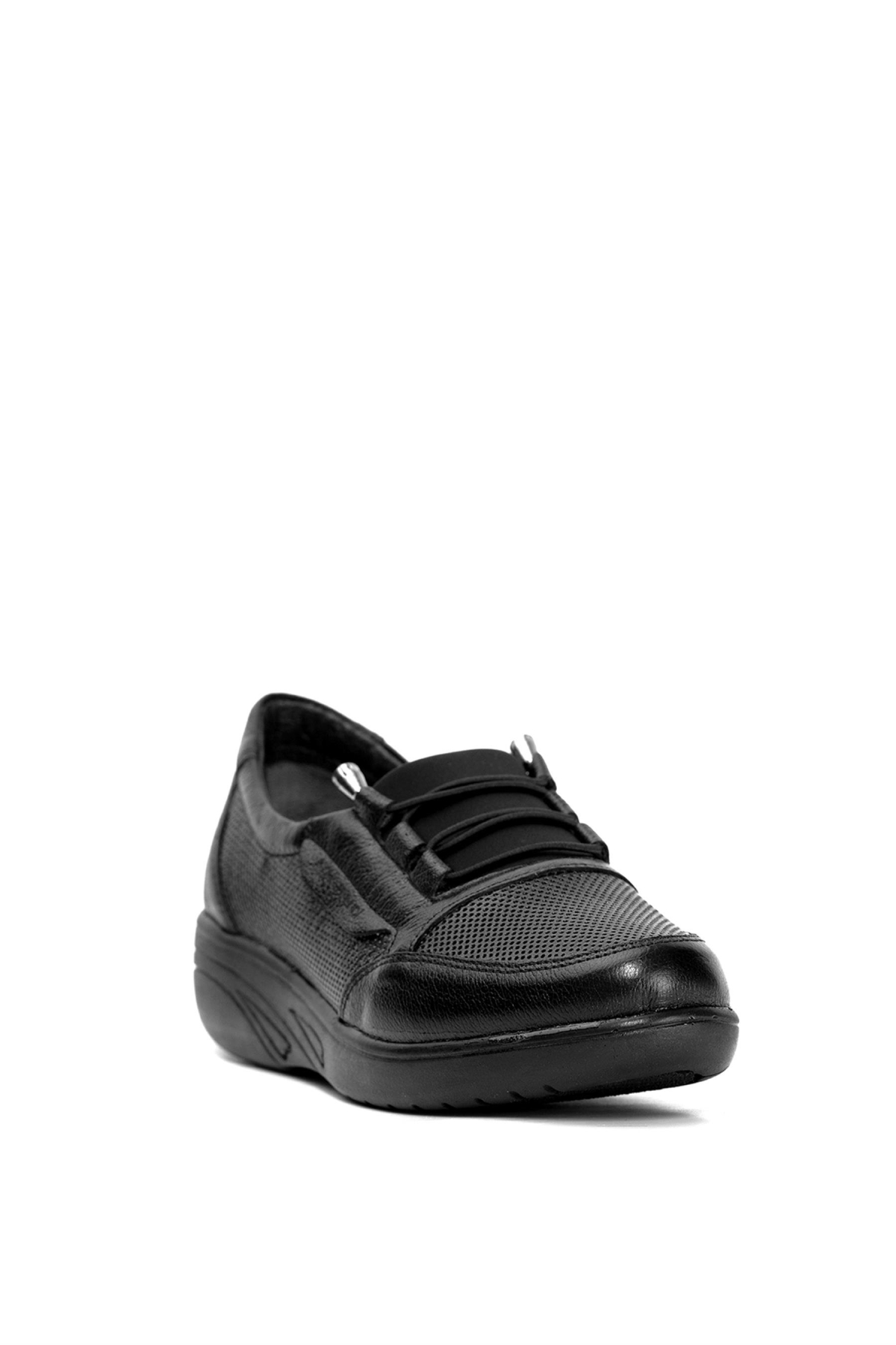 Elit BTNAT4211C Kadın Hakiki Deri Casual Ayakkabı Siyah - Görsel 3
