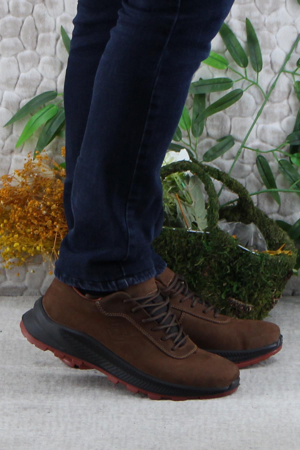 M6000 Kahve Outdoor Ayakkabı Orijinal Ürün Hakiki Deri Su Geçirmez Erkek Ayakkabı - Görsel 2