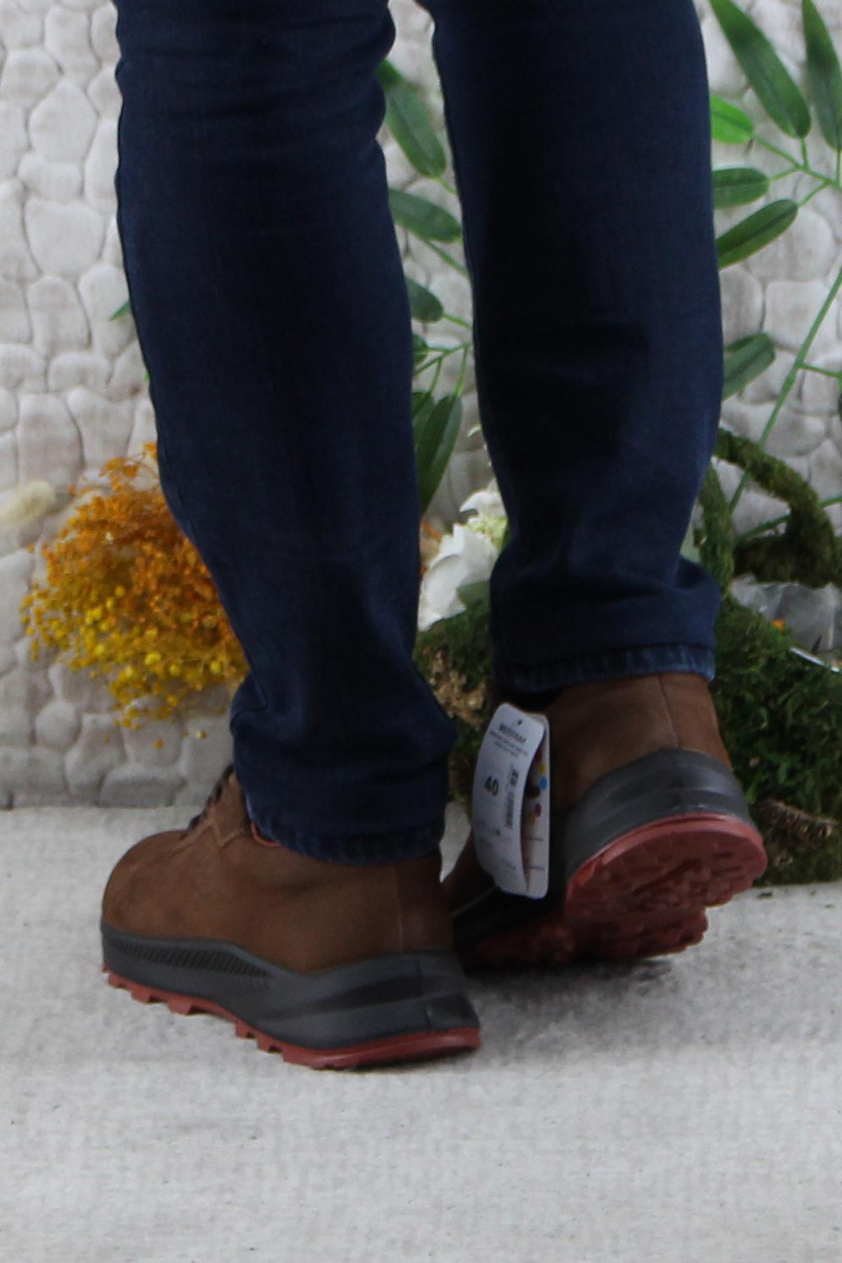 M6000 Kahve Outdoor Ayakkabı Orijinal Ürün Hakiki Deri Su Geçirmez Erkek Ayakkabı - Görsel 5