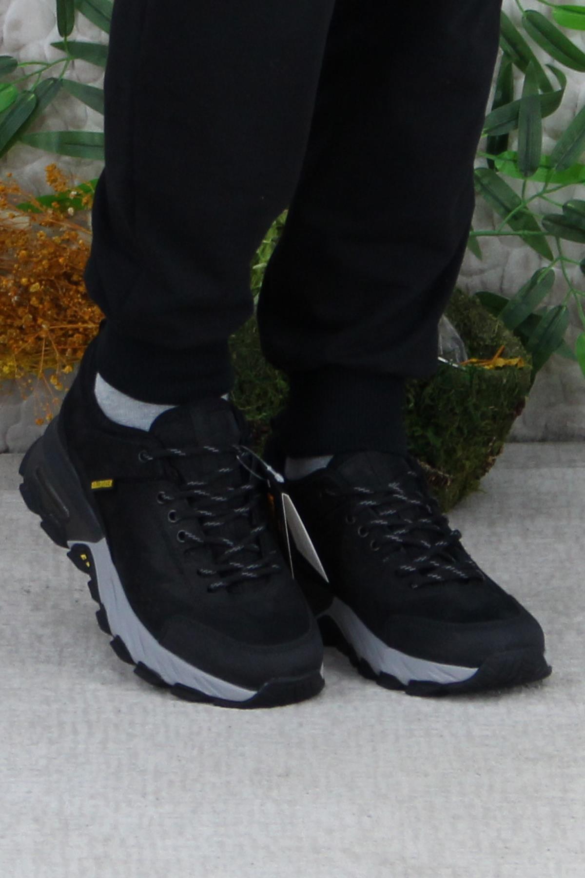 250010 Siyah Nubuk Orijinal Ürün Hakiki Deri Erkek Ayakkabı - Görsel 3