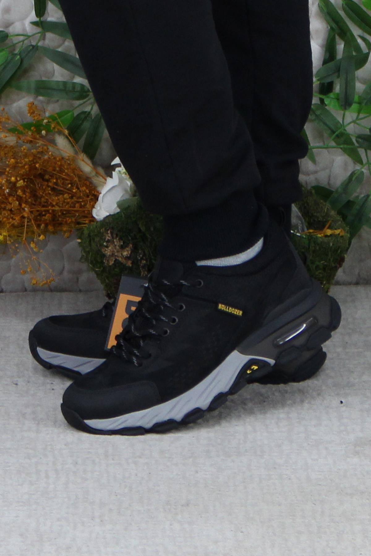 250010 Siyah Nubuk Orijinal Ürün Hakiki Deri Erkek Ayakkabı - Görsel 4