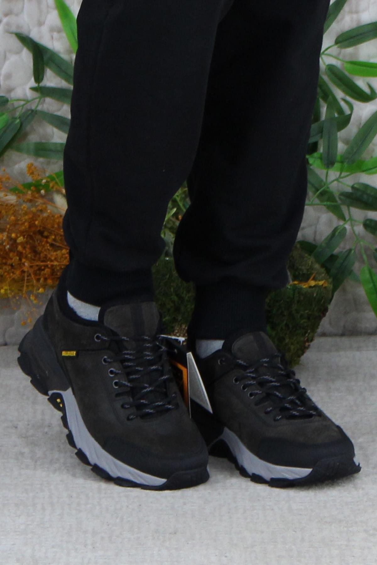 250010 Antrasit Nubuk Orijinal Ürün Hakiki Deri Erkek Ayakkabı - Görsel 3