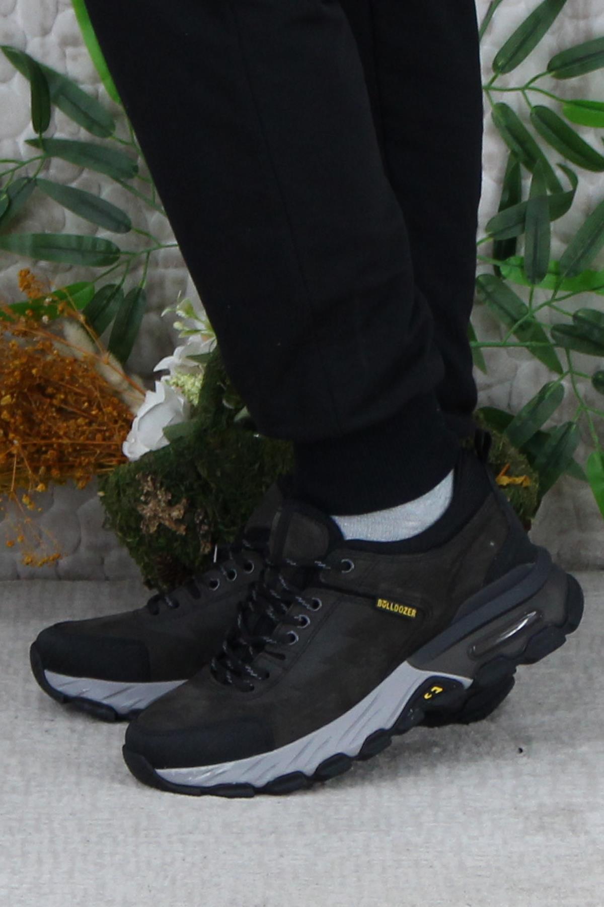 250010 Antrasit Nubuk Orijinal Ürün Hakiki Deri Erkek Ayakkabı - Görsel 4