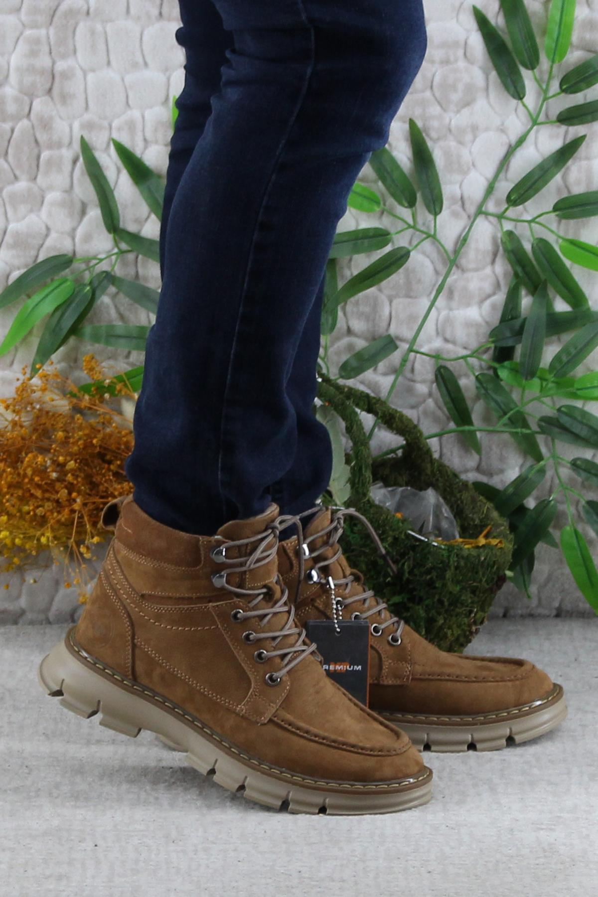 242 1854 Rahat Orijinal Ürün Nubuk Hakiki Deri Erkek Bot - Görsel 2