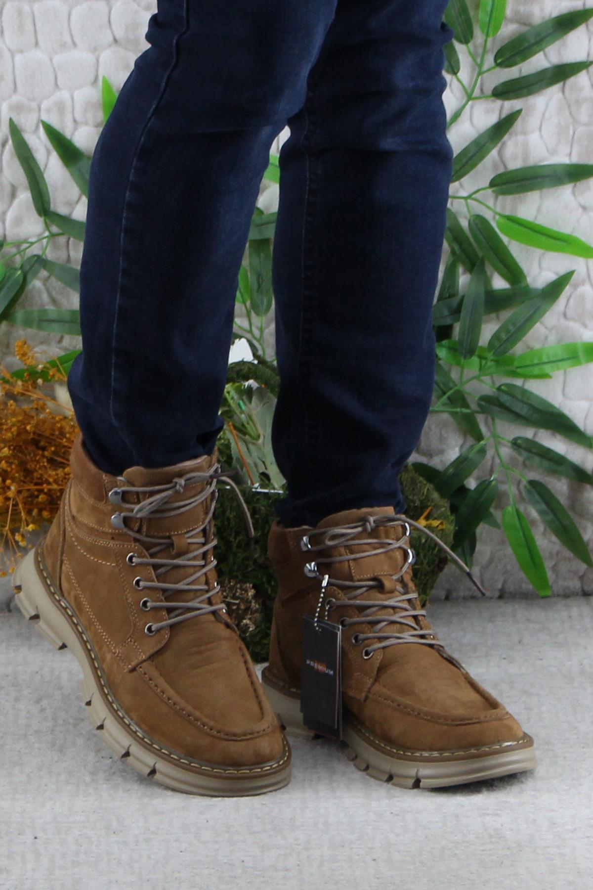 242 1854 Rahat Orijinal Ürün Nubuk Hakiki Deri Erkek Bot - Görsel 3