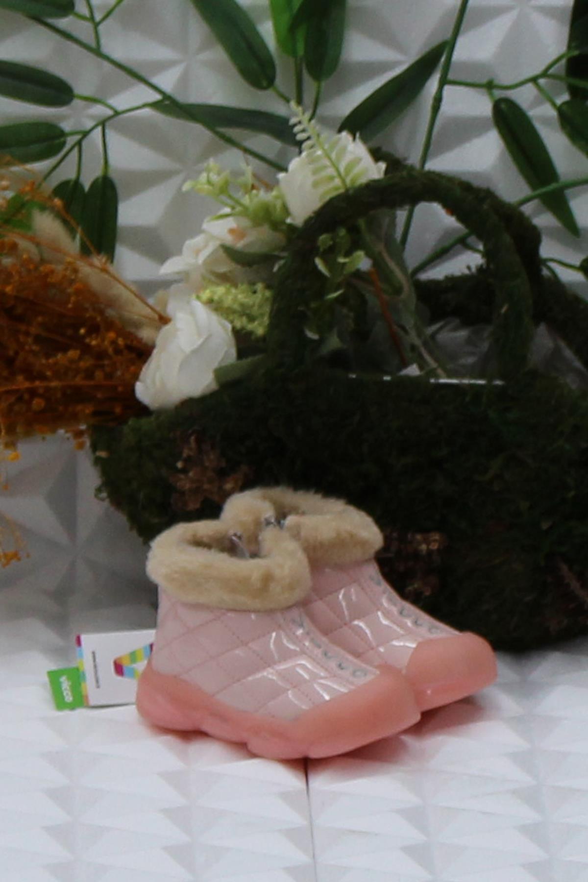 946.E24K.422 Pudra Poppy II Rahat İlk Adım Işıklı Kız Çocuk Bot - Görsel 2