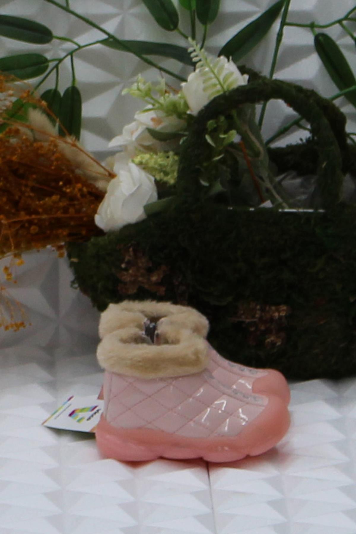 946.E24K.422 Pudra Poppy II Rahat İlk Adım Işıklı Kız Çocuk Bot - Görsel 3