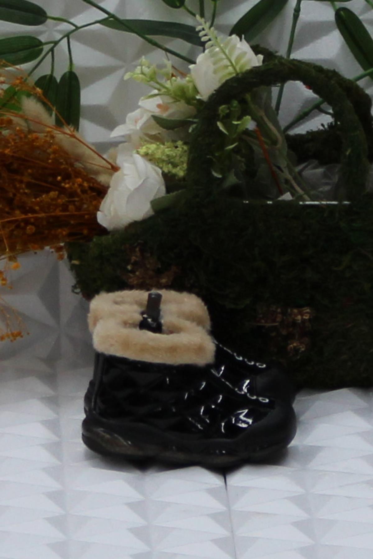 946.E24K.422 Siyah Poppy II Rahat İlk Adım Işıklı Kız Çocuk Bot - Görsel 3