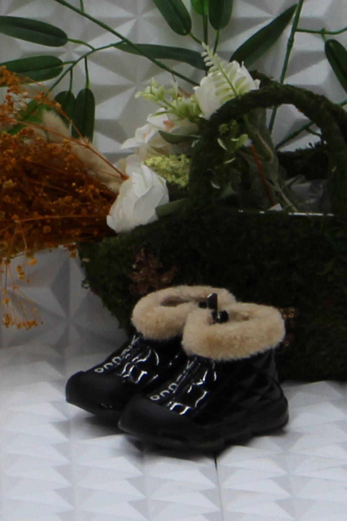 946.E24K.422 Siyah Poppy II Rahat İlk Adım Işıklı Kız Çocuk Bot - Görsel 4