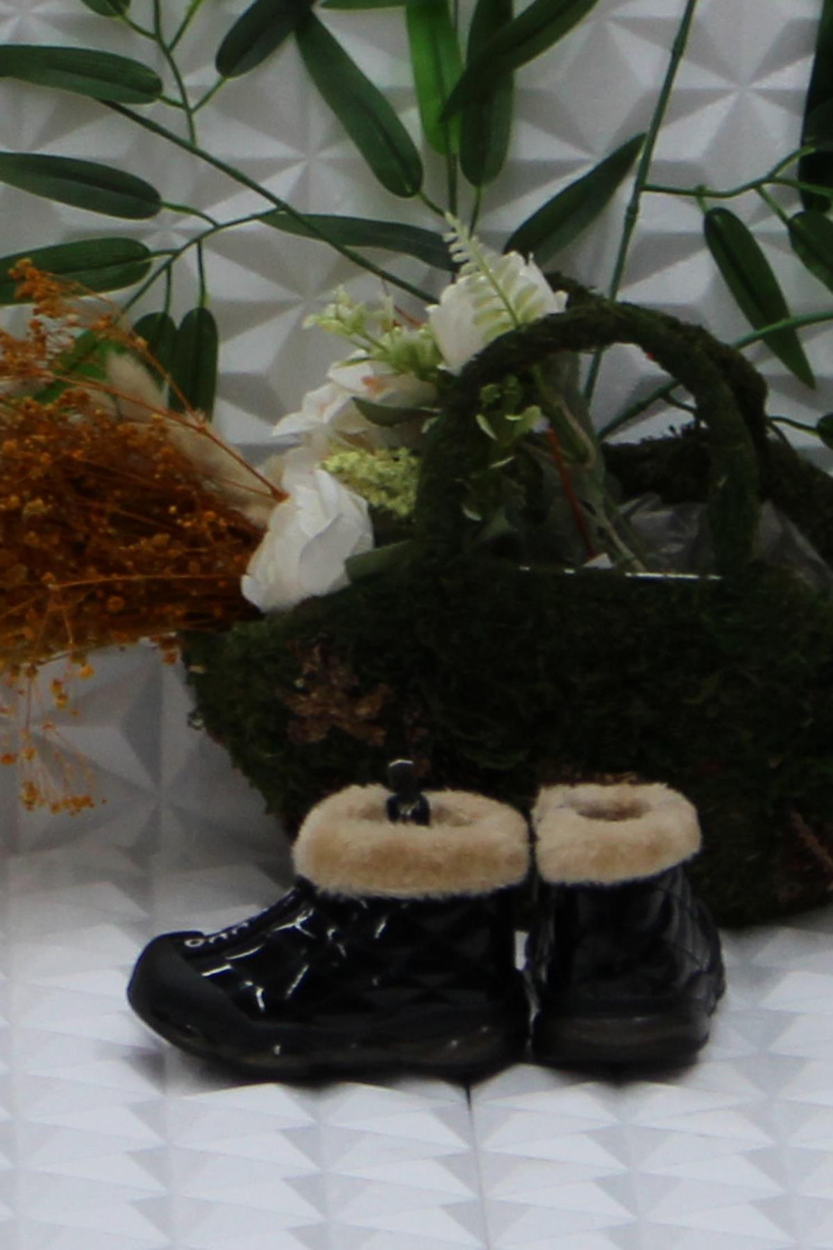 946.E24K.422 Siyah Poppy II Rahat İlk Adım Işıklı Kız Çocuk Bot - Görsel 5