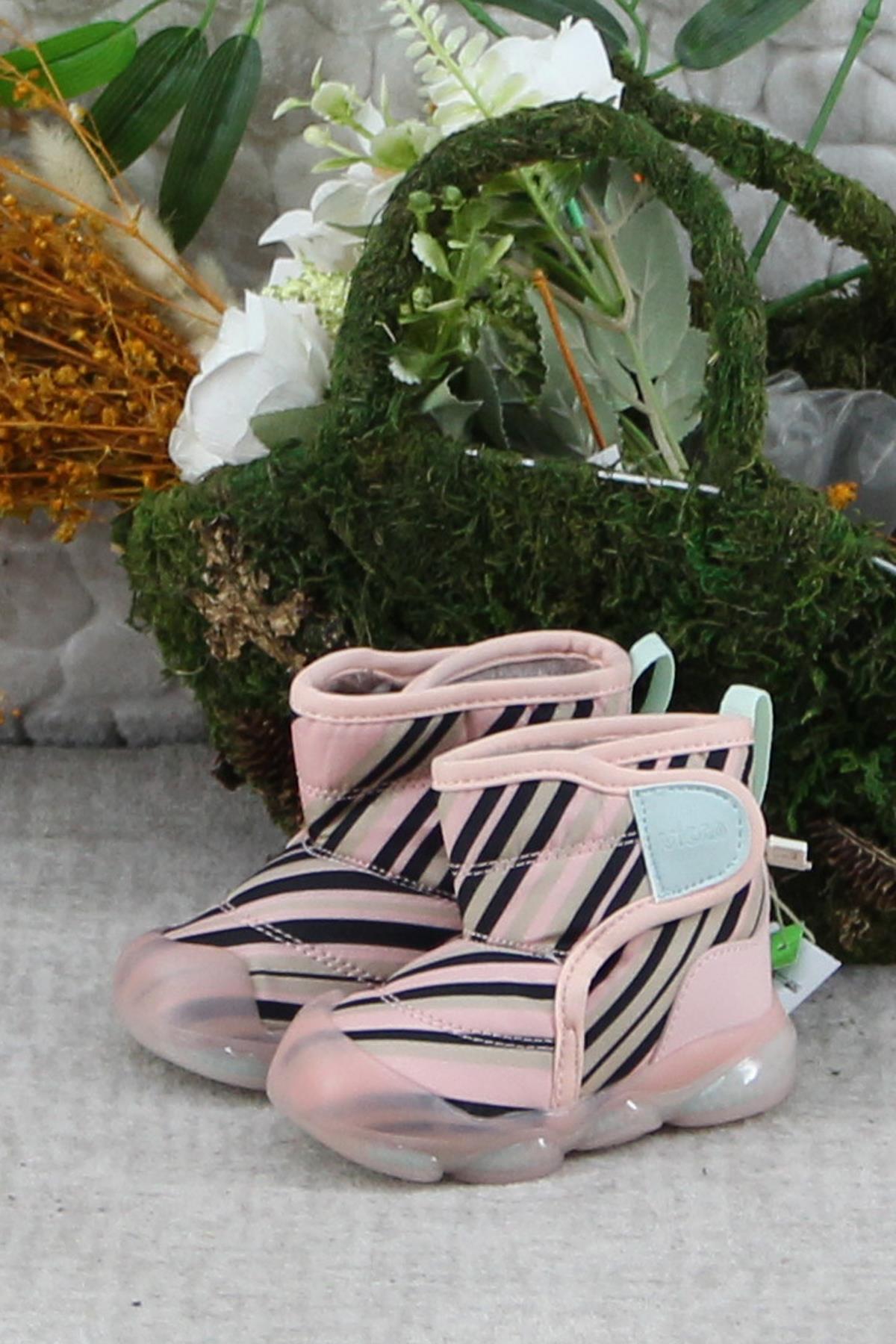 943.B24K.482 Pudra Helyum Işıklı Kız Çocuk Bot - Görsel 4