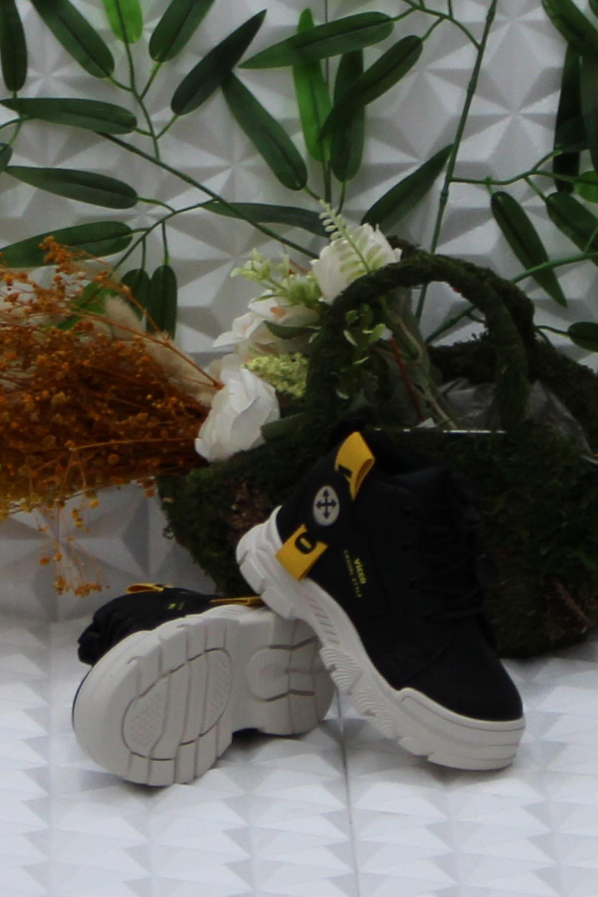 946.P24K.407 Siyah Marcus Rahat Lastik Bağçık Erkek Çocuk Bot - Görsel 6