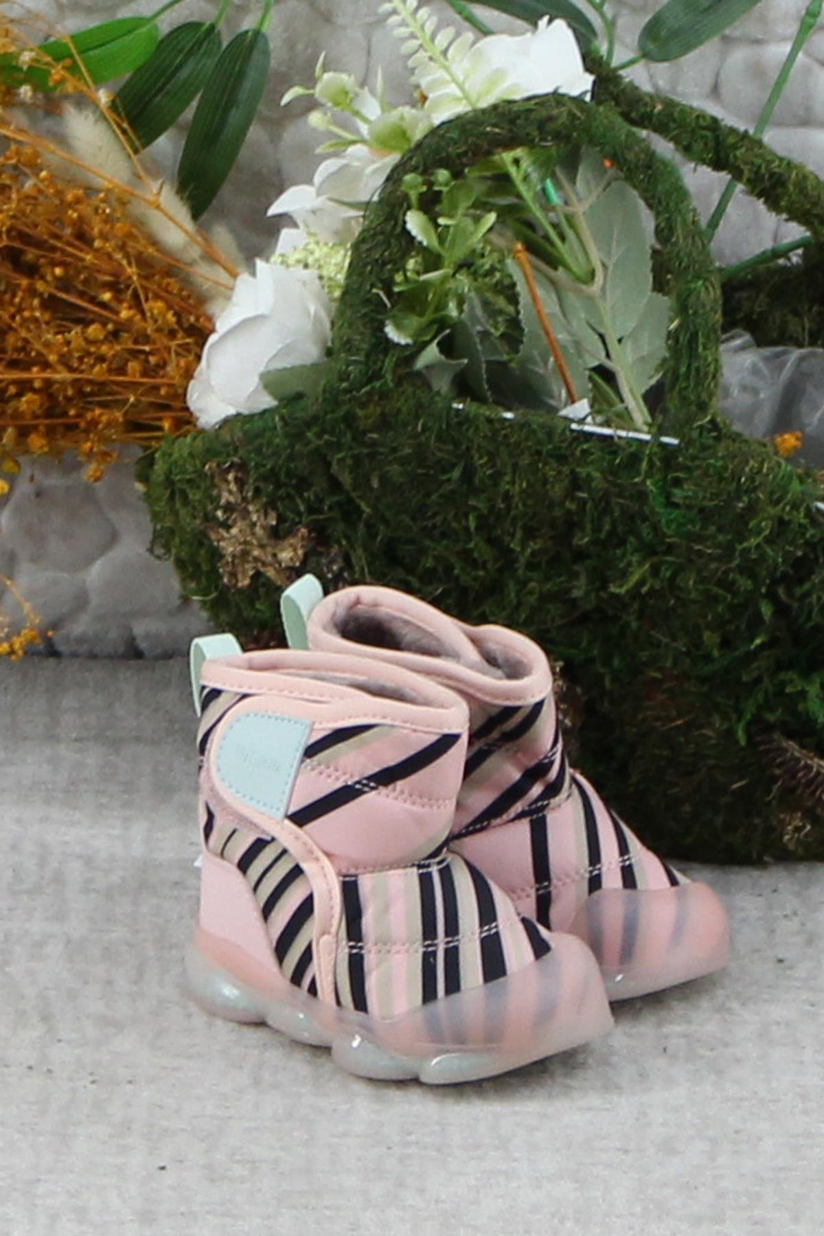 943.E24K.482 Pudra Helyum Işıklı Kız Çocuk Bot - Görsel 2