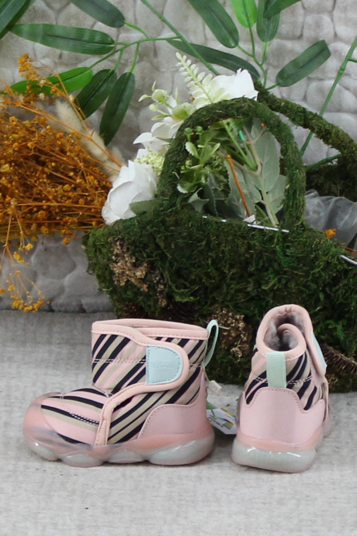 943.E24K.482 Pudra Helyum Işıklı Kız Çocuk Bot - Görsel 5