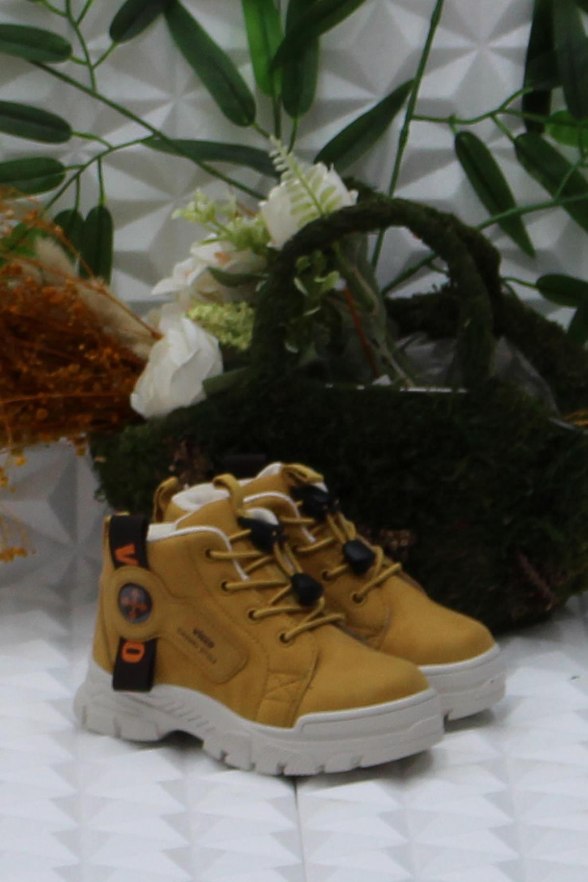 946.P24K.407 Camel Marcus Rahat Lastik Bağçık Erkek Çocuk Bot - Görsel 2