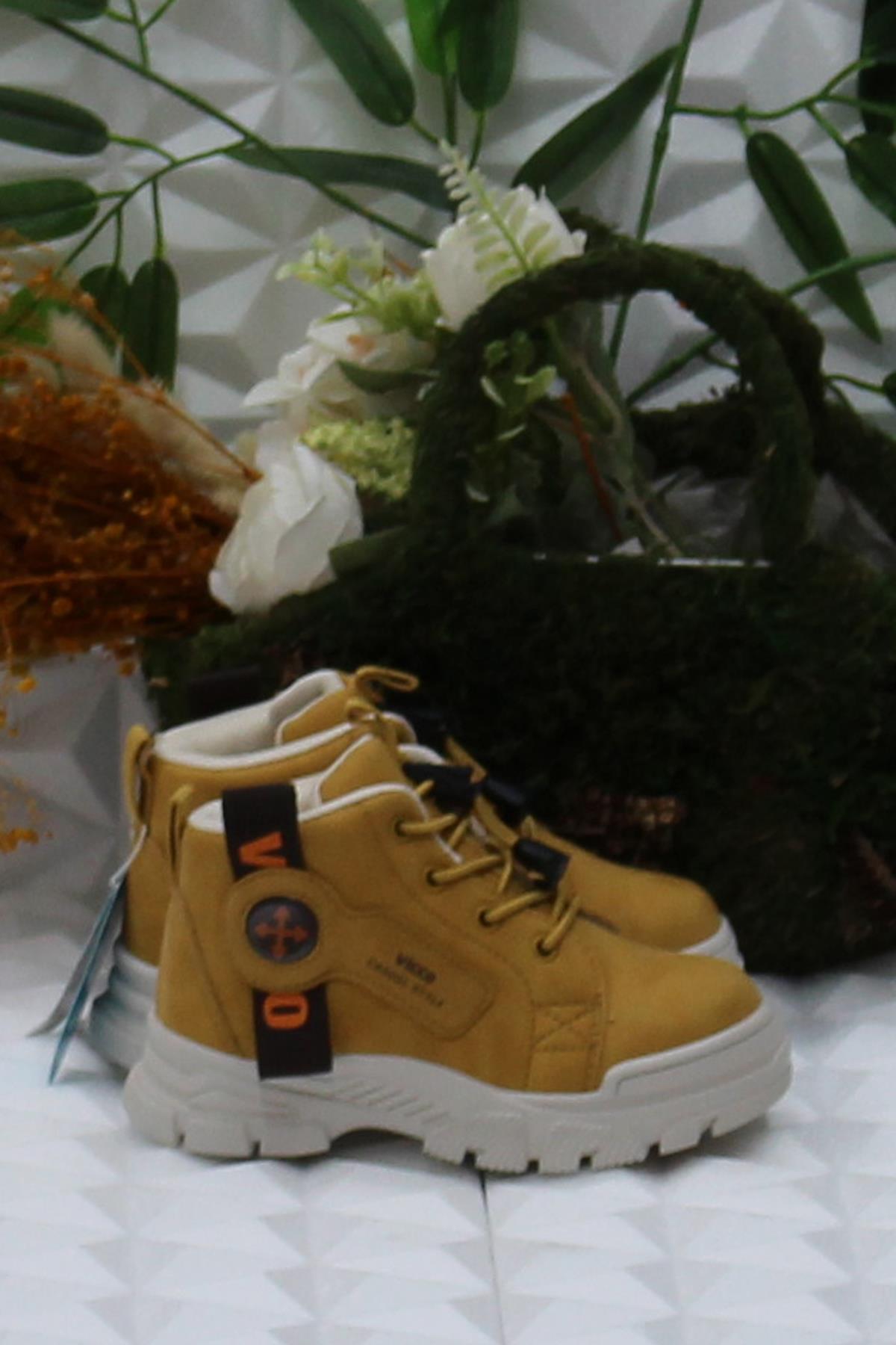 946.P24K.407 Camel Marcus Rahat Lastik Bağçık Erkek Çocuk Bot - Görsel 3