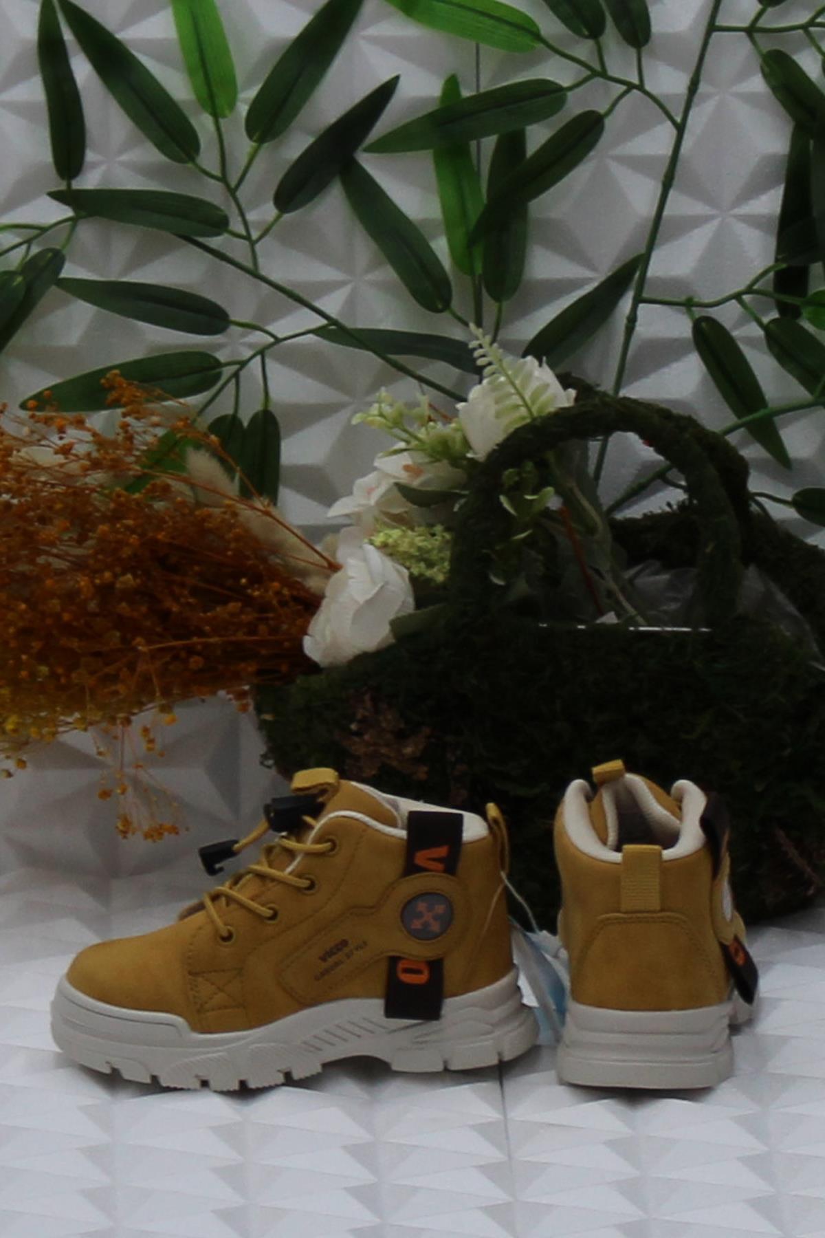 946.P24K.407 Camel Marcus Rahat Lastik Bağçık Erkek Çocuk Bot - Görsel 5