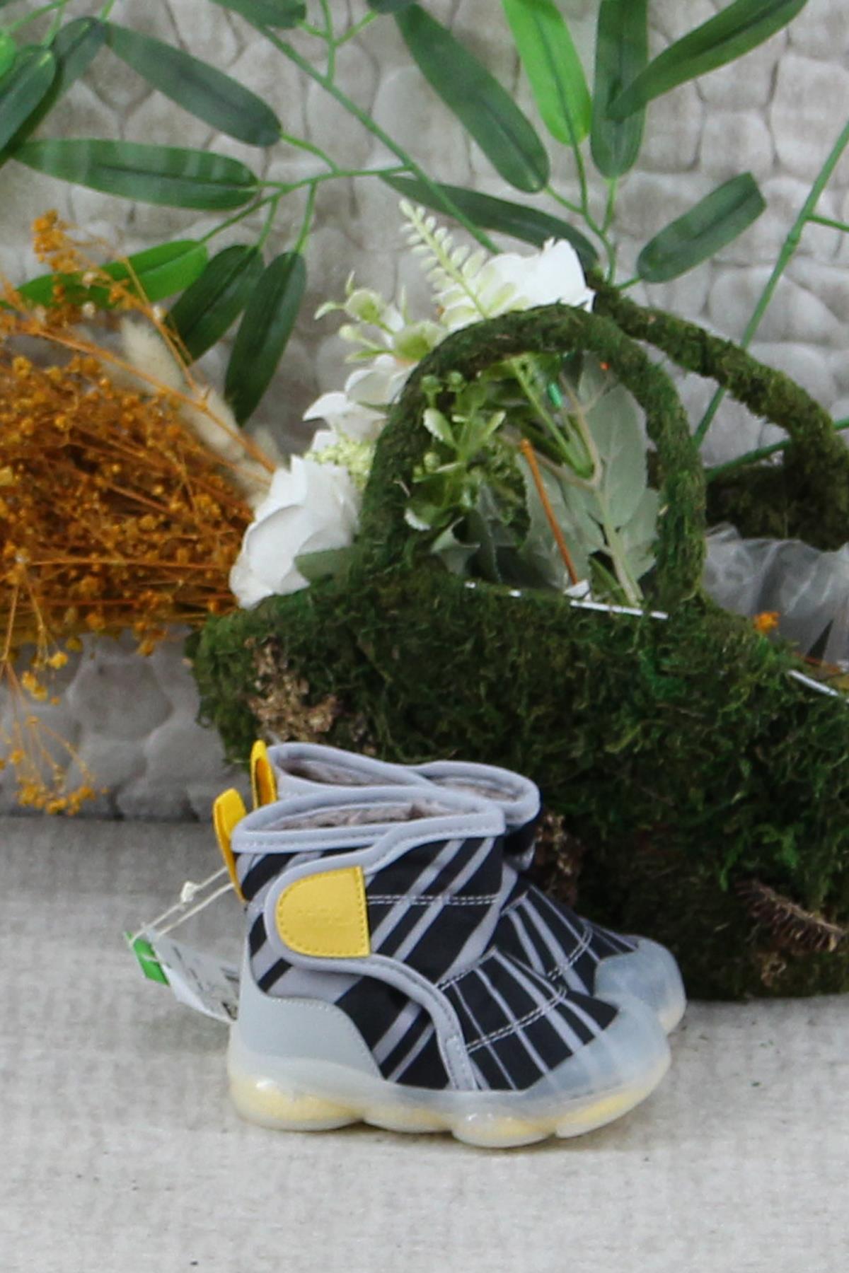 943.E24K.482 Gri Helyum Işıklı Erkek Çocuk Bot - Görsel 3