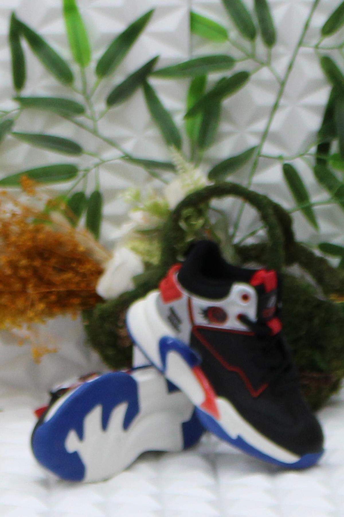 Cool London Siyah Kırmızı Rahat Çocuk Basketbol Ayakkabısı - Görsel 6